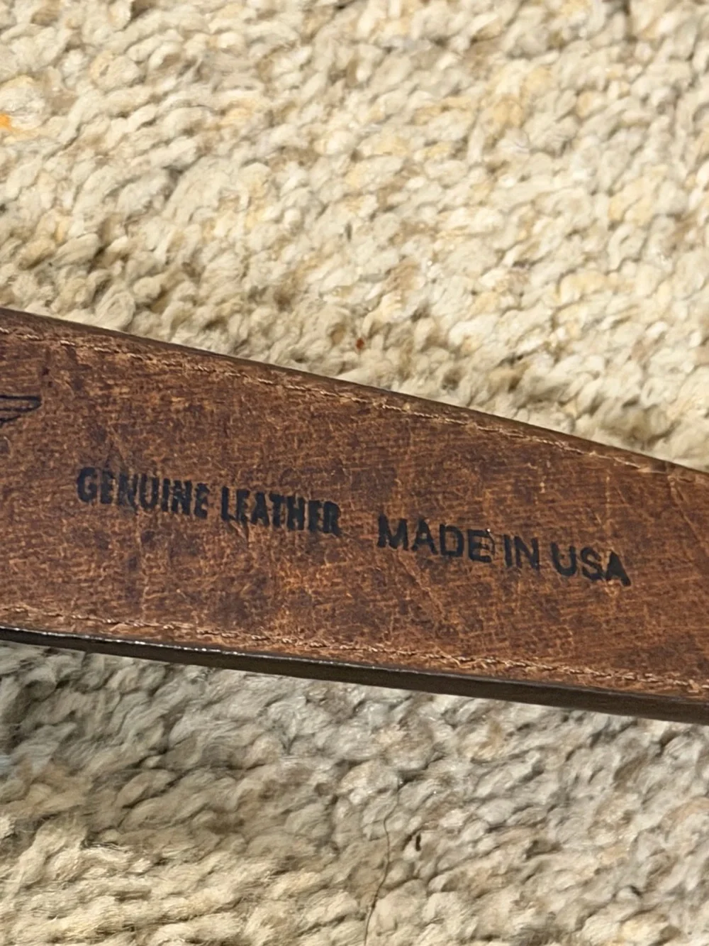 Redwing Brown Leather Men's Belt - Classic Dress Belt size 42